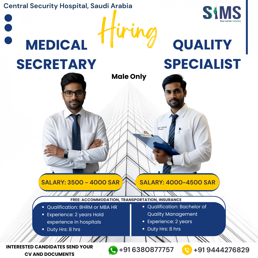 Medical Secretary & Quality Specialist — Gulf job poster